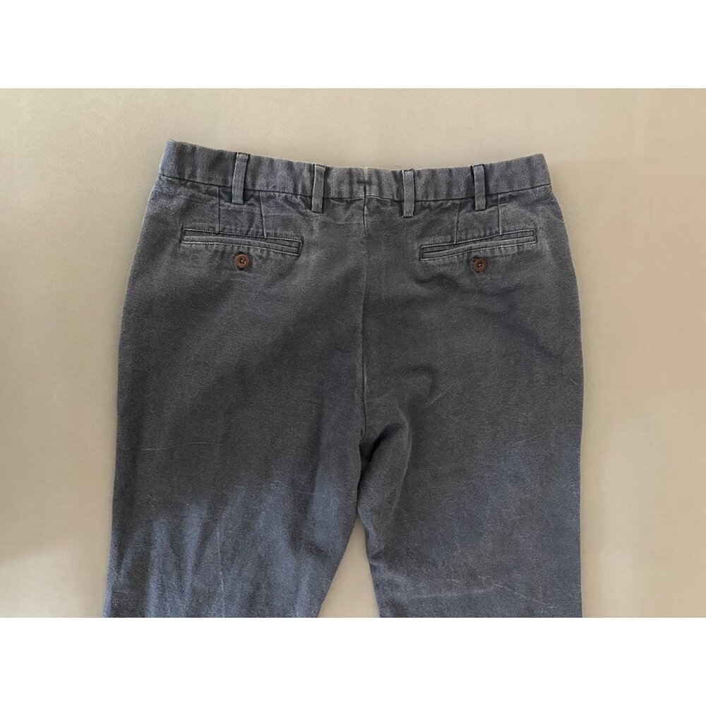 Sid Mashburn Pants Men 35x28 Blue Khaki Brush Heavy Canvas Trousers Garment Dyed - Picture 5 of 9